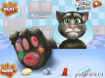 Скриншот игры Лечим лапу котаТома Картинка к игре Лечим лапу котаТома